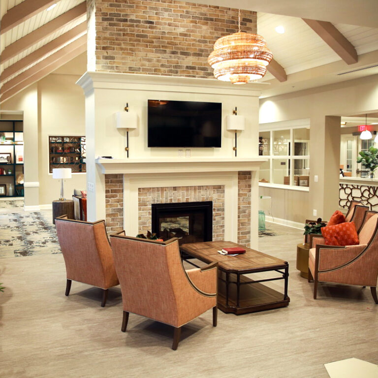 Fireside television viewing and seating